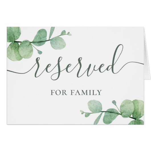 Aquarel eucalyptus script huwelijks gereserveerd b (Voorkant Horizontaal)