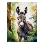 Aquarel ezel Poster (Voorkant)