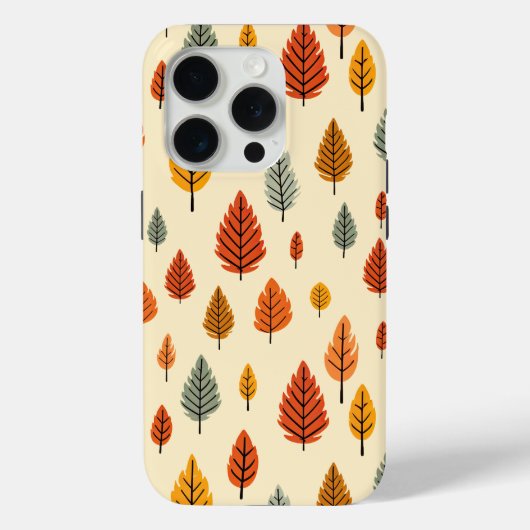 Aquarel Fall laat naadloos patroon achter Case-Mate iPhone Case (Achterkant)