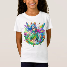Aquarel Fantasy Fairy met Regenboog Vleugels T-shirt