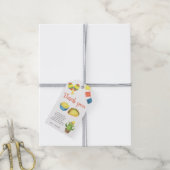 Aquarel fiesta eerste verjaardagsfeest dank je cadeaulabel (Met Touw)