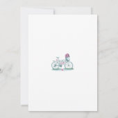 Aquarel Fiets met Rozen Baby Girl Shower Kaart (Achterkant)