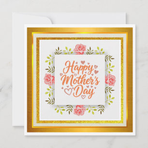 Aquarel Fijne Moederdag – Elegante Bloemen Kaart