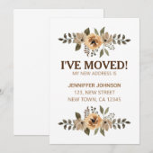 Aquarel Flora Ik Ben Verhuisd Kaart (Voorkant / Achterkant)