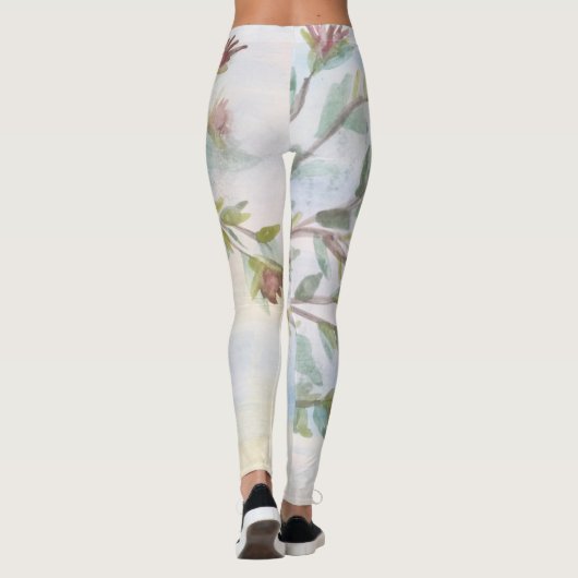 Aquarel Floral Design Leggings (Achterkant)