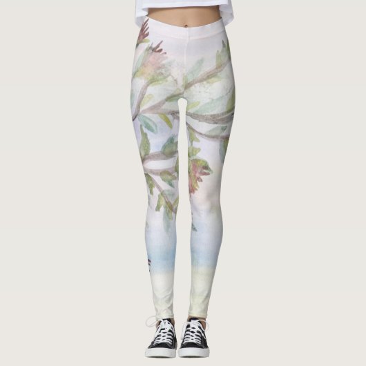 Aquarel Floral Design Leggings (Voorkant)