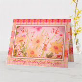 Aquarel Floral ontworpen Kaart (Gele Bloem)