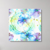 Aquarel florale werveling canvas afdruk (Voorkant)