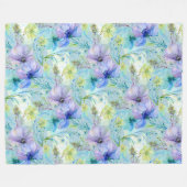 Aquarel florale werveling fleece deken (Voorkant (Horizontaal))