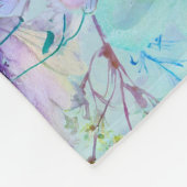 Aquarel florale werveling fleece deken (Hoek)