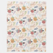 Aquarel florale werveling fleece deken (Voorkant)