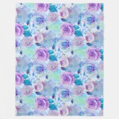 Aquarel florale werveling fleece deken (Voorkant)