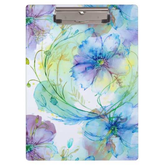 Aquarel florale werveling klembord (Voorkant)