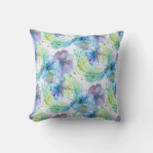 Aquarel florale werveling kussen (Voorkant)