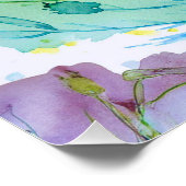 Aquarel florale werveling perfect poster (Hoek)