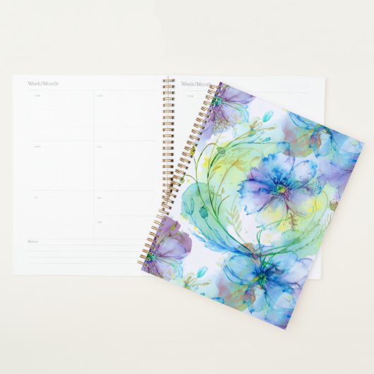 Aquarel florale werveling planner (Display)