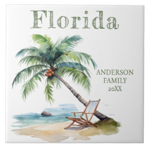 Aquarel Florida strandtrip Tegeltje