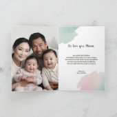 Aquarel Foto Collage Moederdag kaart voor mama (Binnen)