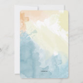Aquarel Foto Geboorteaankondiging Aankondiging (Achterkant)