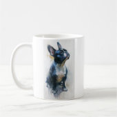 Aquarel Franse buldog zittend Koffiemok (Links)