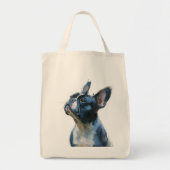 Aquarel Franse buldog zittend Tote Bag (Voorkant)