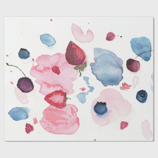 Aquarel Fruit Inpakpapier (Vlak)