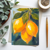 Aquarel Fruit Schilderij Citroenboom Briefkaart