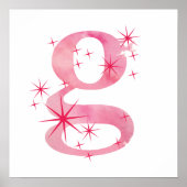 Aquarel G Poster (Voorkant)