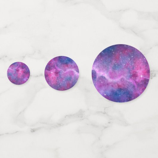 Aquarel Galaxy onder de sterren Confetti (Voorkanten)