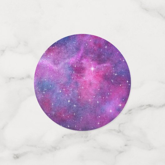 Aquarel Galaxy onder de sterren Confetti (Kleine voorkant)