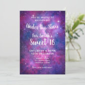 Aquarel Galaxy onder de sterren Kaart (Staand voorkant)