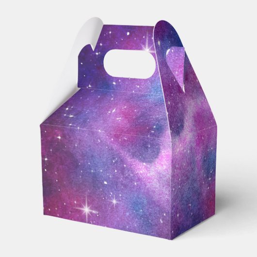 Aquarel Galaxy Roze En Paarse Sweet Sixteen Bedankdoosjes (Achterkant)