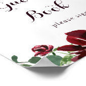 Aquarel geïllustreerd herfst bloemengastenboek han poster (Hoek)