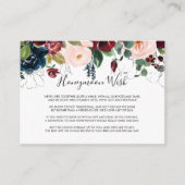 Aquarel geïllustreerde herfst bloemrijke huwelijks informatiekaartje (Voorkant)