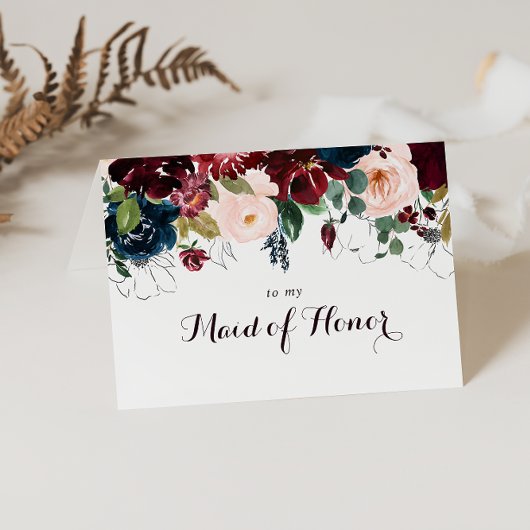 Aquarel geïllustreerde herfst bruidsfeest bedankje bedankkaart