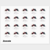 Aquarel geïllustreerde herfst bruiloftsshower favo ronde sticker (Vel)