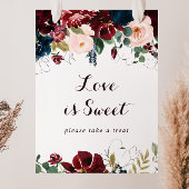 Aquarel geïllustreerde herfst liefde is zoete bord poster