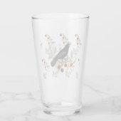 Aquarel geïllustreerde merel ontworpen glas (Achterkant)