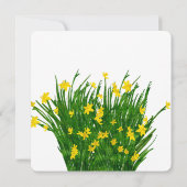 Aquarel Gele Bloementuin Witte Bruiloft Save The Date (Achterkant)