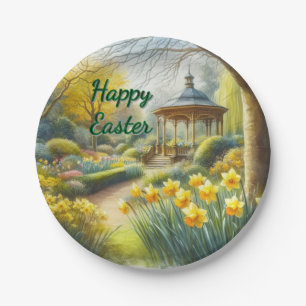 Aquarel Gele Narcissen Pasen Papieren Bord