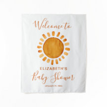 Aquarel Gelige Zon Baby Shower Welkom