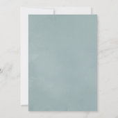 Aquarel geometrische eucalyptus doop kaart (Achterkant)