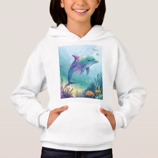 Aquarel geschilderde dolfijn (Voorkant)