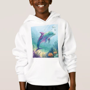 Aquarel geschilderde dolfijn