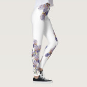 Aquarel geschilderde irisbloem leggings (Rechts)