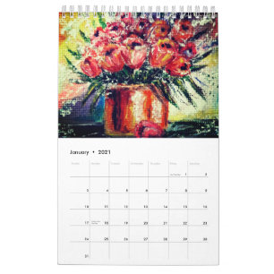 Aquarel Geschilderde Kalender - Mooie Seizoenen