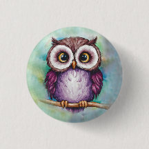 Aquarel geschilderde leuke uil