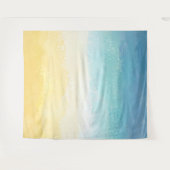 Aquarel geschilderde strand- en oceaanscène wandkleed (Voorkant (horizontaal))