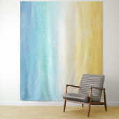 Aquarel geschilderde strand- en oceaanscène wandkleed (In situ)