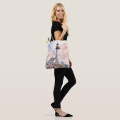 Aquarel Geschilderde Vuurtoren Tote Bag (Op model)